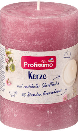 Kerze rustik 100/68 rosa, 1 St Profissimo