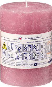 Kerze rustik 100/68 rosa, 1 St Profissimo