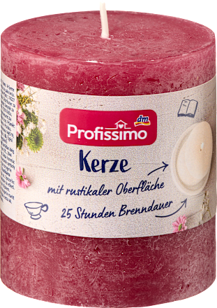 Kerze rustik 80/68 bordeaux, 1 St Profissimo