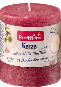 Kerze rustik 80/68 bordeaux, 1 St Profissimo