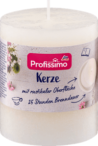 Kerze rustik 80/68 elfenbein, 1 St Profissimo