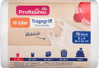 Müllbeutel 10 l mit Tragegriff für Kosmetikeimer, 75 St