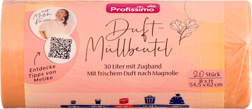 Müllbeutel 30L mit Zugband und Duft, 20 St