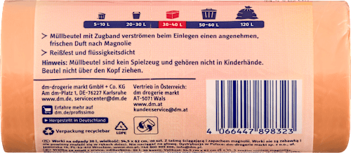 Müllbeutel 30L mit Zugband und Duft, 20 St