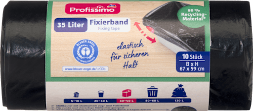 Müllbeutel 35 l mit Fixierband, 10 St