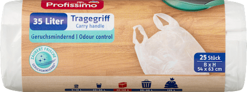 Profissimo Müllbeutel 35 l mit Tragegriff, 25 St