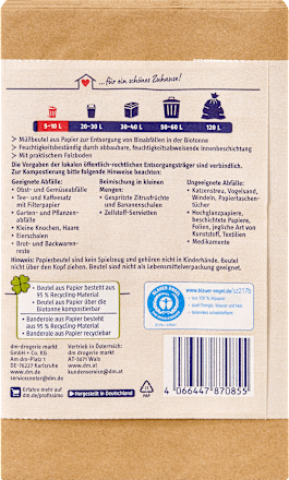 Müllbeutel Recycling 10L Kompostbeutel, feuchtigkeitsabweisend, 8 St