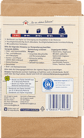 Müllbeutel Recycling 10L Kompostbeutel feuchtigkeitsabweisend, 8 St