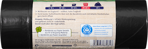 Müllbeutel Recycling 60L Zugbeutel, 20 St