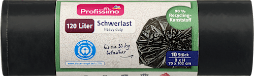 Müllbeutel Recycling Schwerlastsack heavy duty  120L, 10 St