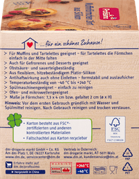 Muffinvormpjes 2-in-1 van siliconen, 12 stuks