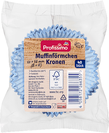Muffinvormpjes kroontjes, 40 stuks