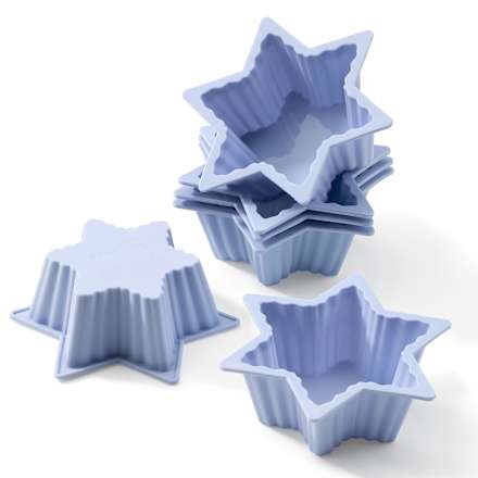 Siliconen stervormige muffinvormpjes, 6 stuks