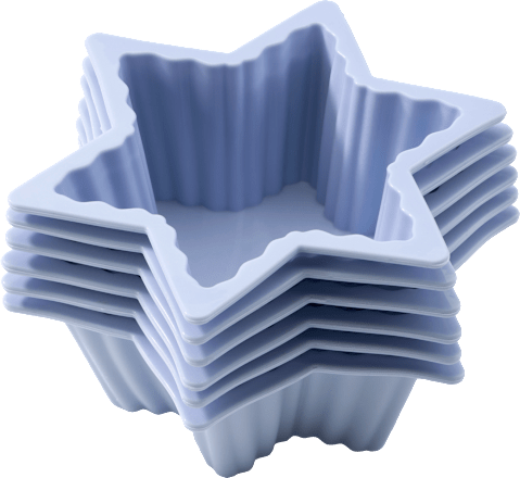 Siliconen stervormige muffinvormpjes, 6 stuks