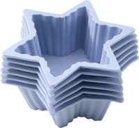 Siliconen stervormige muffinvormpjes, 6 stuks