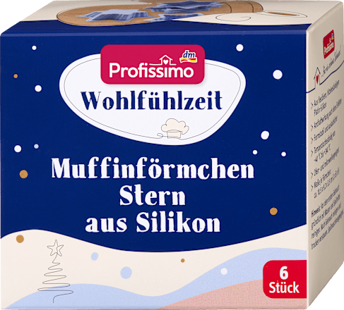Siliconen stervormige muffinvormpjes, 6 stuks