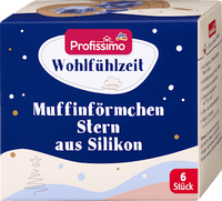 Siliconen stervormige muffinvormpjes, 6 stuks