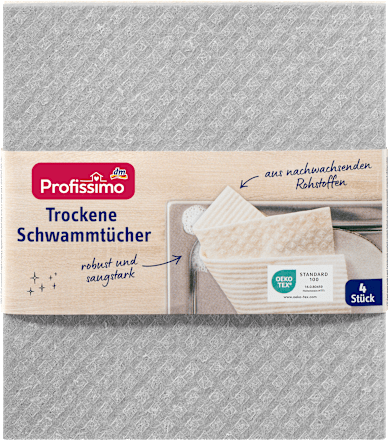 nature Trockene Schwammtücher, 4 St