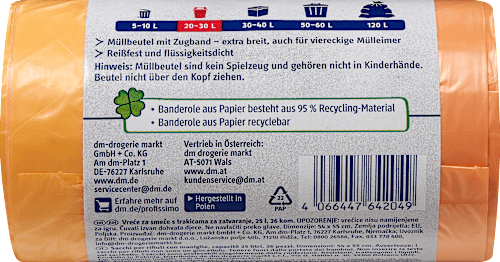 Prof. 25 l Müllbeutel mit Zugband, 26 St Profissimo