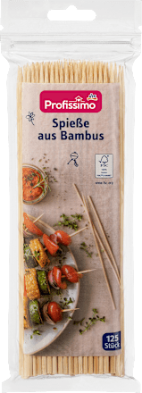 Profissimo bamboespiesen, 125 stuks