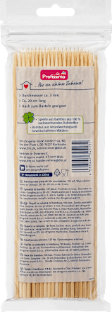 Profissimo bamboespiesen, 125 stuks