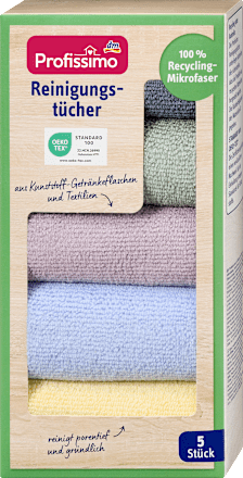 Reinigungstücher nature 100% Recycling-Mikrofaser, 5 St
