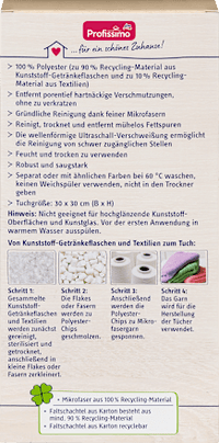 Reinigungstücher nature 100% Recycling-Mikrofaser, 5 St