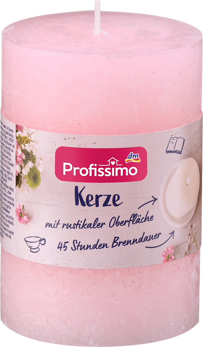 Profissimo Rustikkerze 100/68 Rosa, 1 St