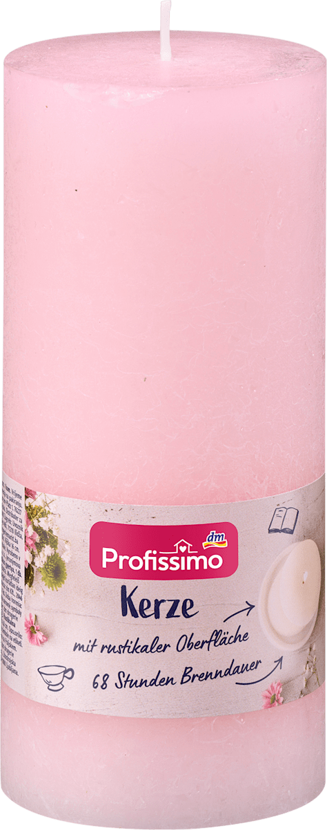 Profissimo Rustikkerze 160/68 Rosa, 1 St