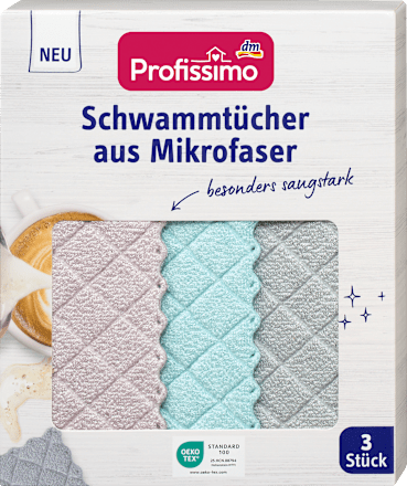 Schwammtücher aus Mikrofaser, 3 St