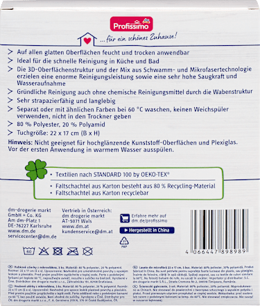 Schwammtücher aus Mikrofaser, 3 St