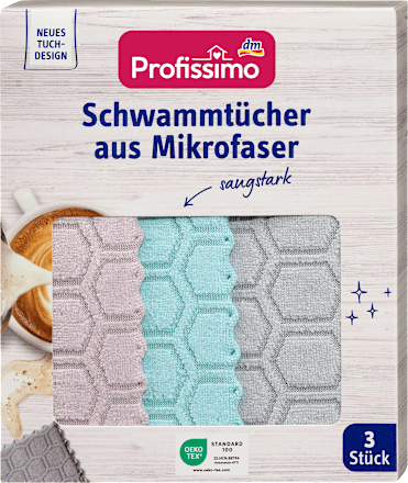 Schwammtücher aus Mikrofaser, 3 St