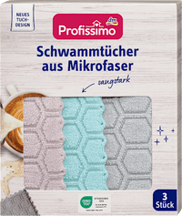 Schwammtücher aus Mikrofaser, 3 St
