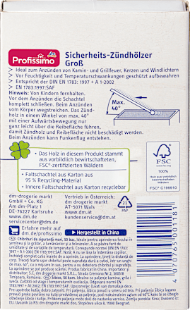 Sicherheits-Zündhölzer Maxi, 50 St