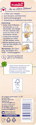 Spritztüllen Set aus Edelstahl, 1 Satz