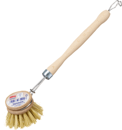 Afwasborstel naturel van hout, 1 stuk