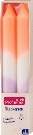 Stabkerze gedippt lila/orange, 2 St