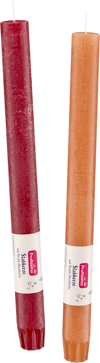 Bougie cylindrique Profissimo Rustik Rouge & Marron, 1 pce