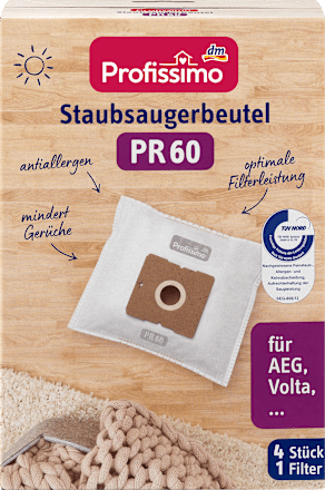 Stofzuigerzakken PR 60, 4 stuks