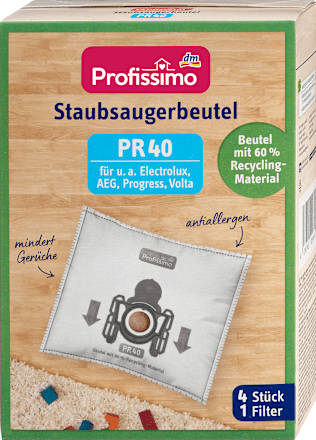 Staubsaugerbeutel PR40 & Filter, 4 St