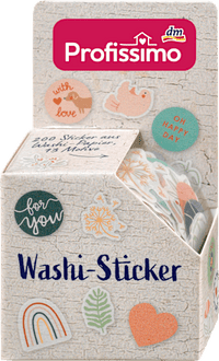 Sticker Washi op rol 13 designs, 1 stuk