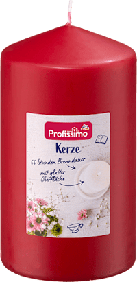 Profissimo Stumpenkerze glatt 140/80 Chili, 1 St