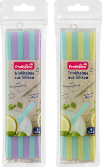 Siliconen drinkrietjes, 6 stuks