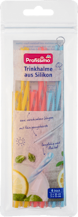 Trinkhalme aus Silikon, 6 St