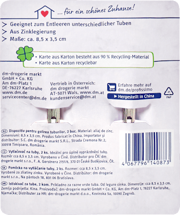 Tube-leegmaker, 2 stuks