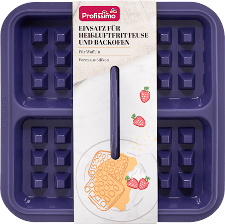 Waffeleinsatz Silikon für Heißluftfritteuse und Backofen, 1 St