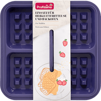 Waffeleinsatz Silikon für Heißluftfritteuse und Backofen, 1 St