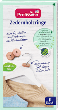 Cederhouten ringen, 8 stuks