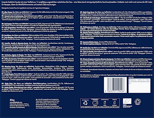 Adventskalender 2025, Biologische thee-welzijnskalender (24 theezakjes), 1 st.