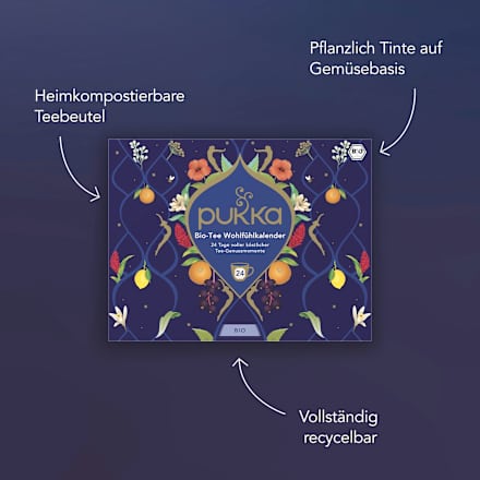 Adventskalender 2026 Bio-Tee Wohlfühlkalender (24 Beutel), 1 St